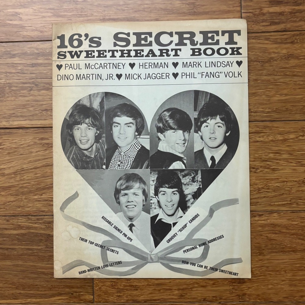 Vintage 1960s | 16 Magazine Secret Sweetheart Book | Paul McCartney Mick Jagger